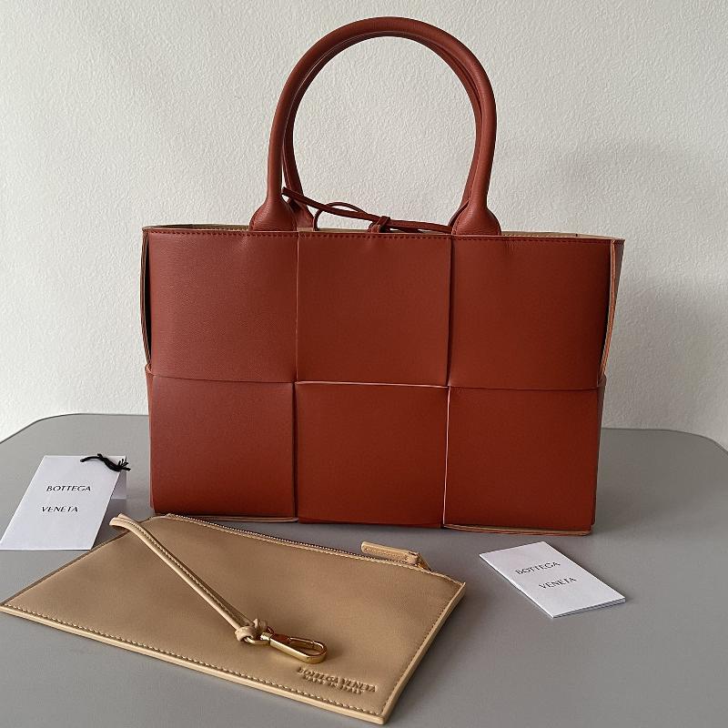 Bottega Veneta Handbags 652867 Plain Maple Leaf Red with Apricot